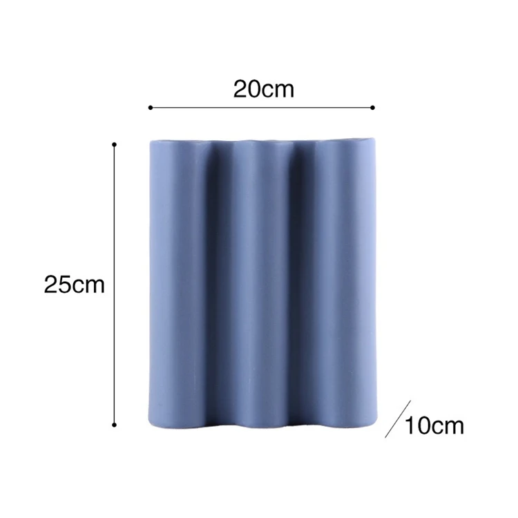 
American Simple Design Home Room Ceramic Illustration Floral Vase Decoration 