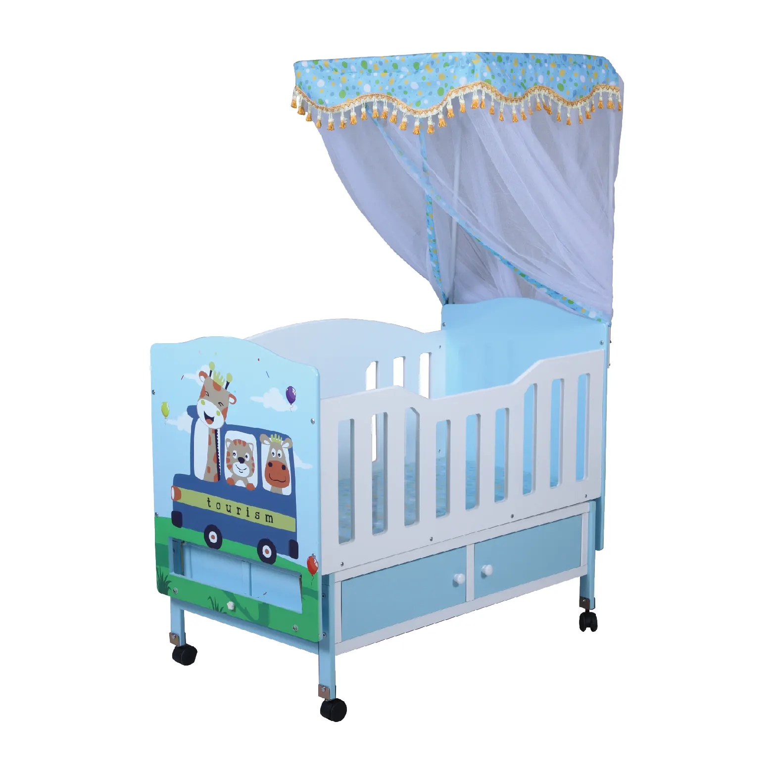 wooden Baby cot bed cradles swing bed designs in 5382