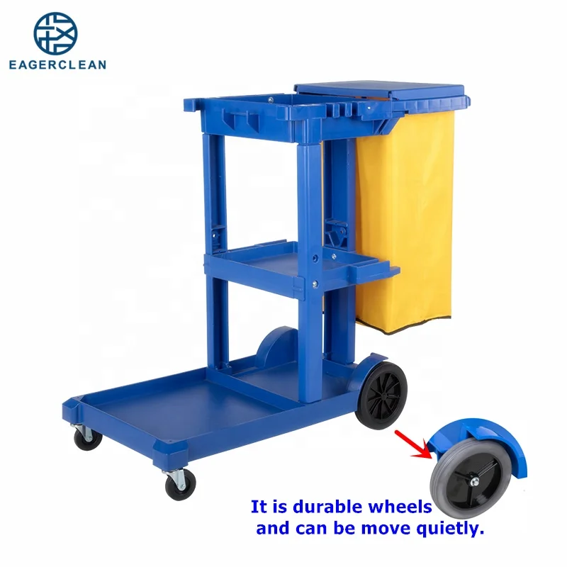 Товары для уборки в помещении, пластиковая хозяйственная тележка, многофункциональная Сервисная Тележка