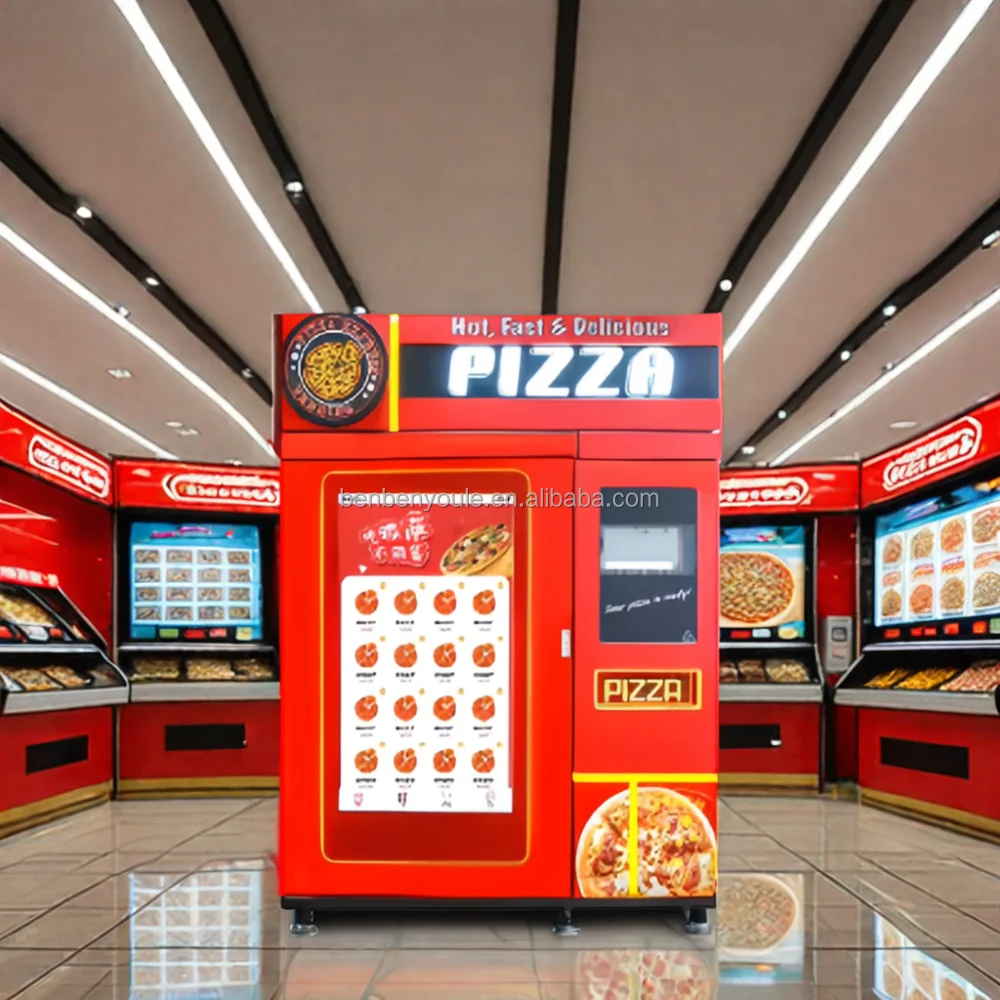 Commercial Outdoor Pizza Vending Machine High Quality 55 Inch Touch Screen Fast Food Maker with Automatic Function for Rentals