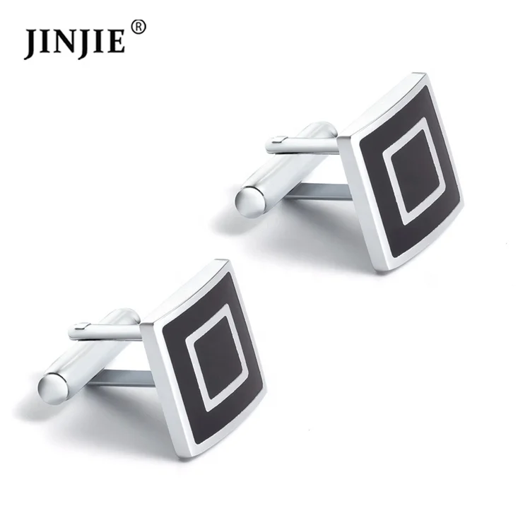 Wholesale personalised low price  square silver wedding cheap cufflinks for men shirt