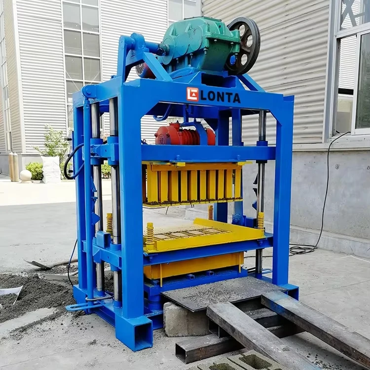 LONTA QTJ4-40 semi automatic interlock hollow paver mould guatemala cement concrete brick block making machine in bahamas haiti