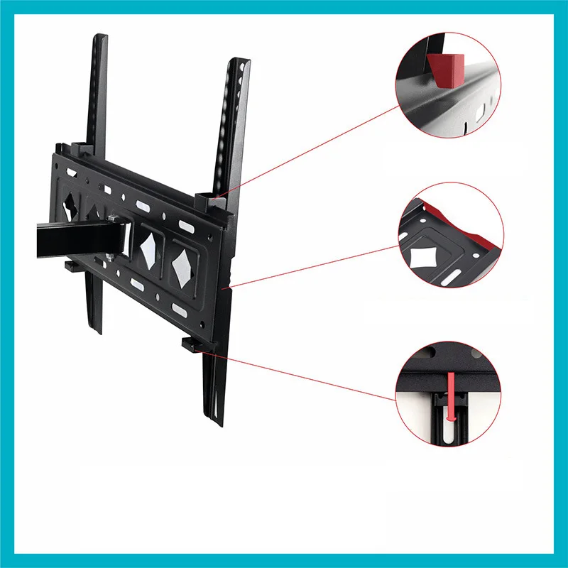 Домашнее аудио, видео и аксессуары Smart tv, 65 дюймов, телескопическое вращающееся крепление, Съемный Настенный кронштейн, 26-65 дюймов, ТВ-подставка