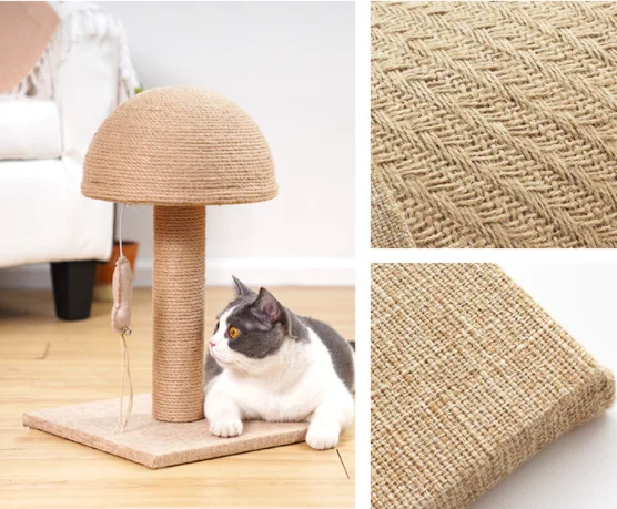 Modern mushroom Manufacture Wholesale simple Small Cat Furniture Tree Scratch Post with Toys