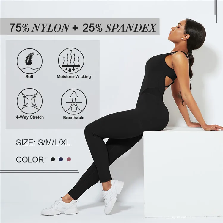 Fitness Woman Sports Tracksuit One Piece Yoga Jumpsuit Fitness Clothing