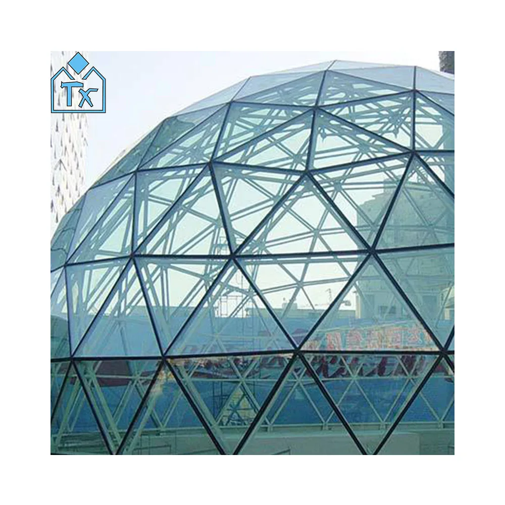 Curved Glass 4mm 5mm 6mm 8mm 10mm 12mm Tempered Bendiing Glass for Bome Skylight