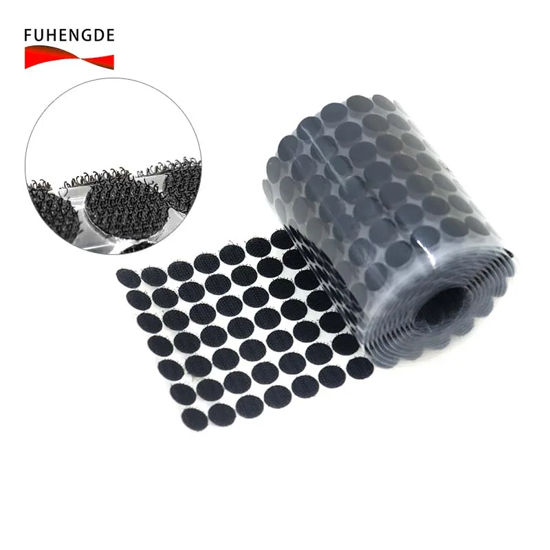 High Quality 20mm Diameter Hook and Loop Dots Strong Sticky Back Coins Self Adhesive Tapes for Home Glassroom At Good Price