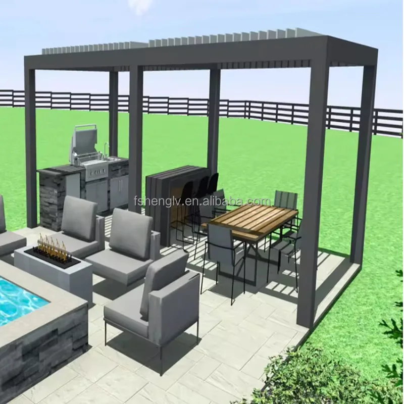 European style pavilion impermeable quick set up gazebo design 3x6 waterproof outdoor circular white house pavilion