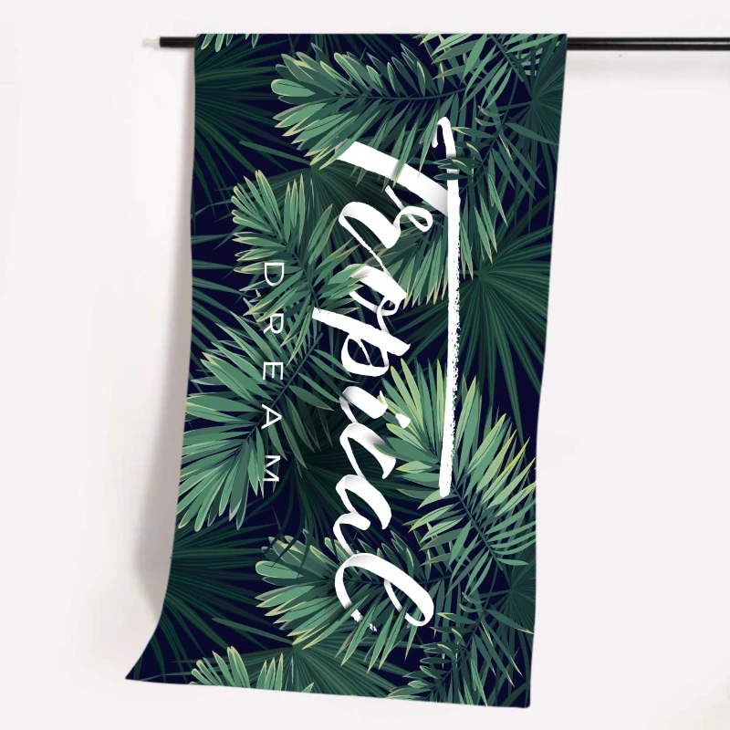 Novelty Summer Quick-Dry Rectangular personalized Microfiber beach towel custom print fashion sand free summer beach towels