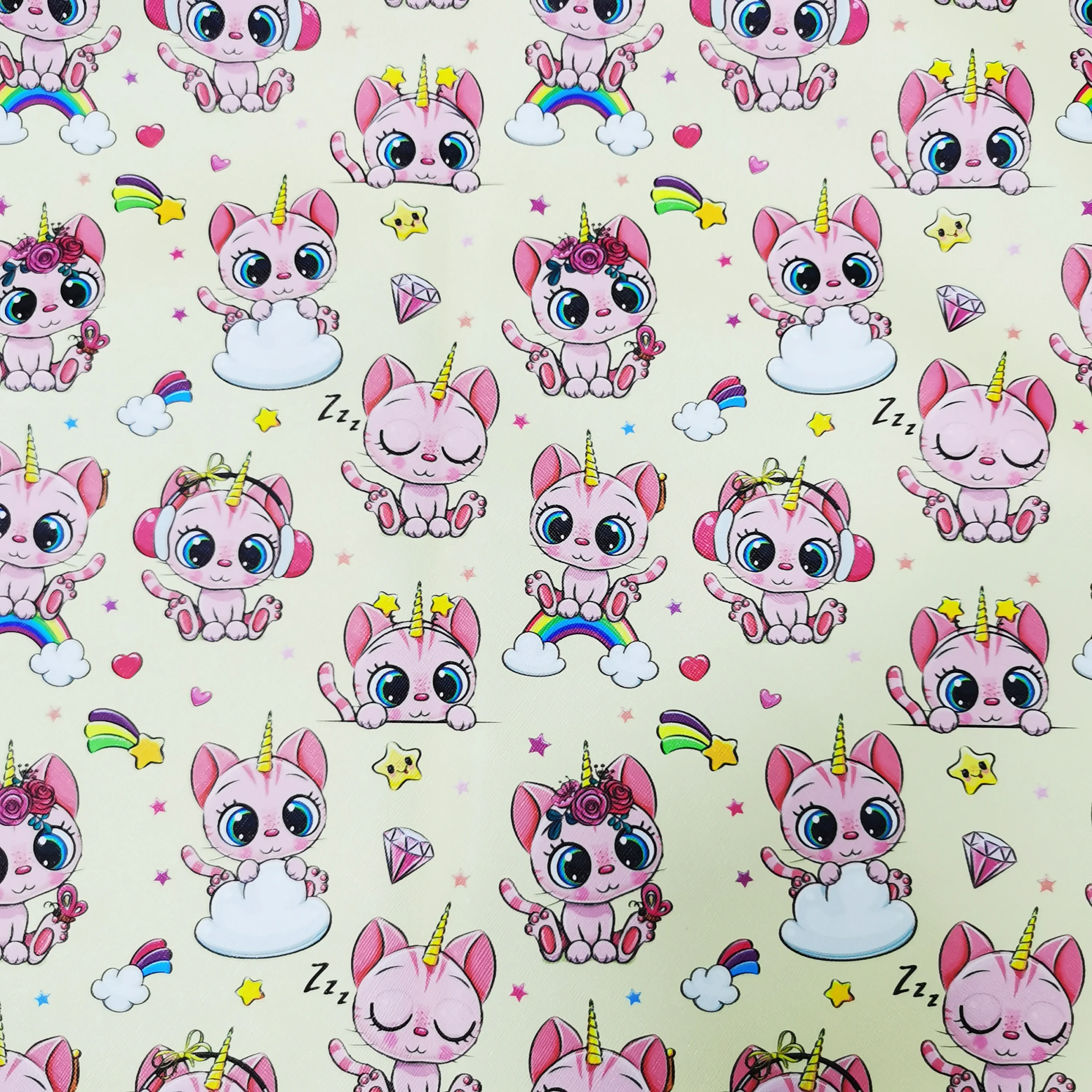 Manufacture No MOQ Custom Printed Vinyl Synthetic Faux Leather Rolls Printed Backpack Leather Emposing Printing