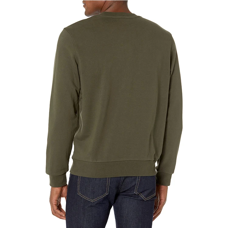 OEM Wholesale Custom Long Sleeve Bold Letters Hoodies No Pockets High Quality Cottons Crew Neck Hoodie For Men