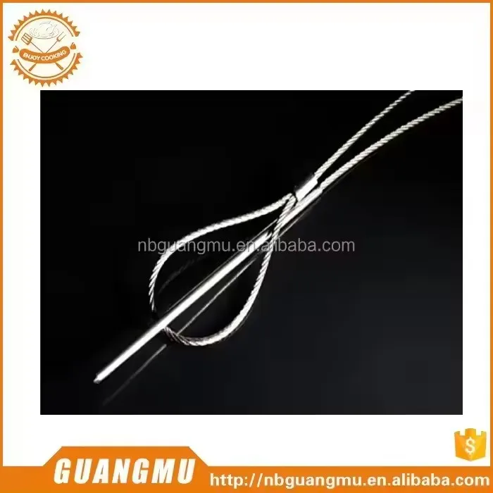 Metal Skewers for Kabobs with Slider Stainless Steel Shish Kabob Grill Skewers & Ideal Kabob Sticks