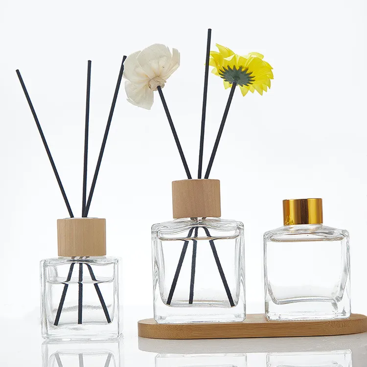 Glass Home Plug in Air Flower Empty Custom Fragrance Luxury Professional Aroma Reed Diffuser Bottle
