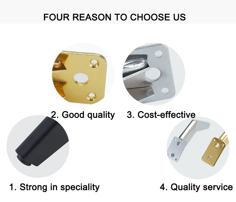 OEM custom furniture hardware metal iron golden sofa legs