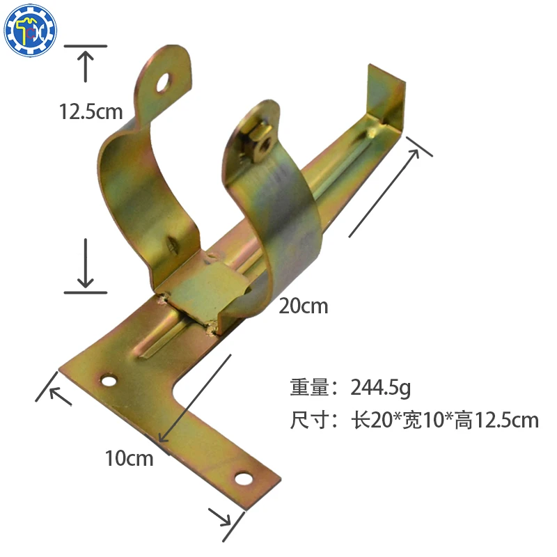 Heavy Duty Stainless Steel U Shaped Wall Mounted Clamp Yellow Zinc Plated Sheet Metal Bending Pipe Clip