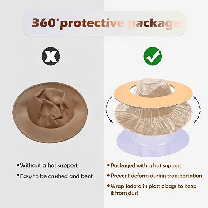 Classical Hat Unisex Jazz Hat 100% Wool Classic Big Brim Fedora Hats men