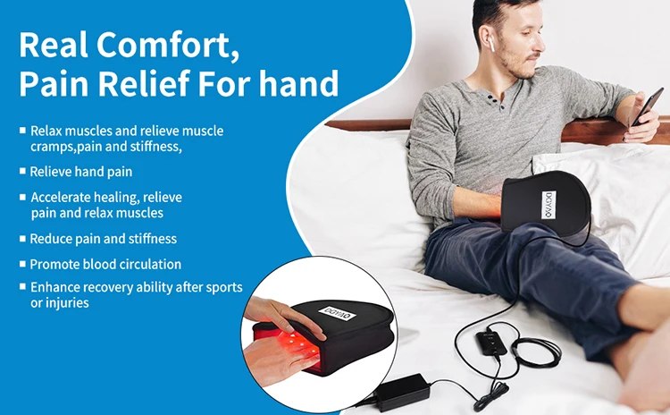 DGYAO Best 660nm 880nm Red Light Therapy Infared Device For Hand 2022 Led Pain Relief Mitren Beauty Massager For Hand Pain