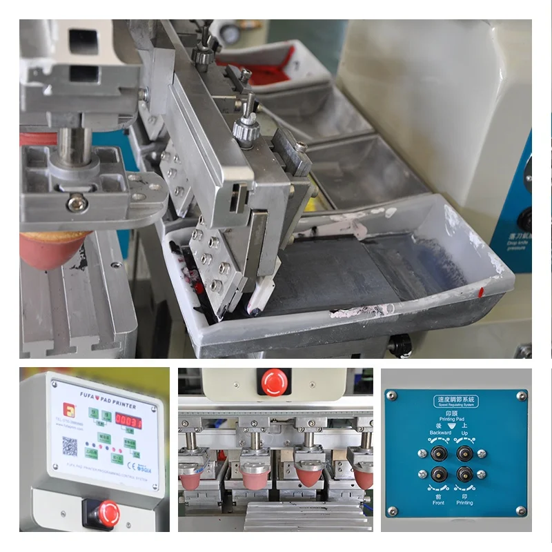 Automatic Four Color Watch Dial Pad Printing Machine with Shuttle