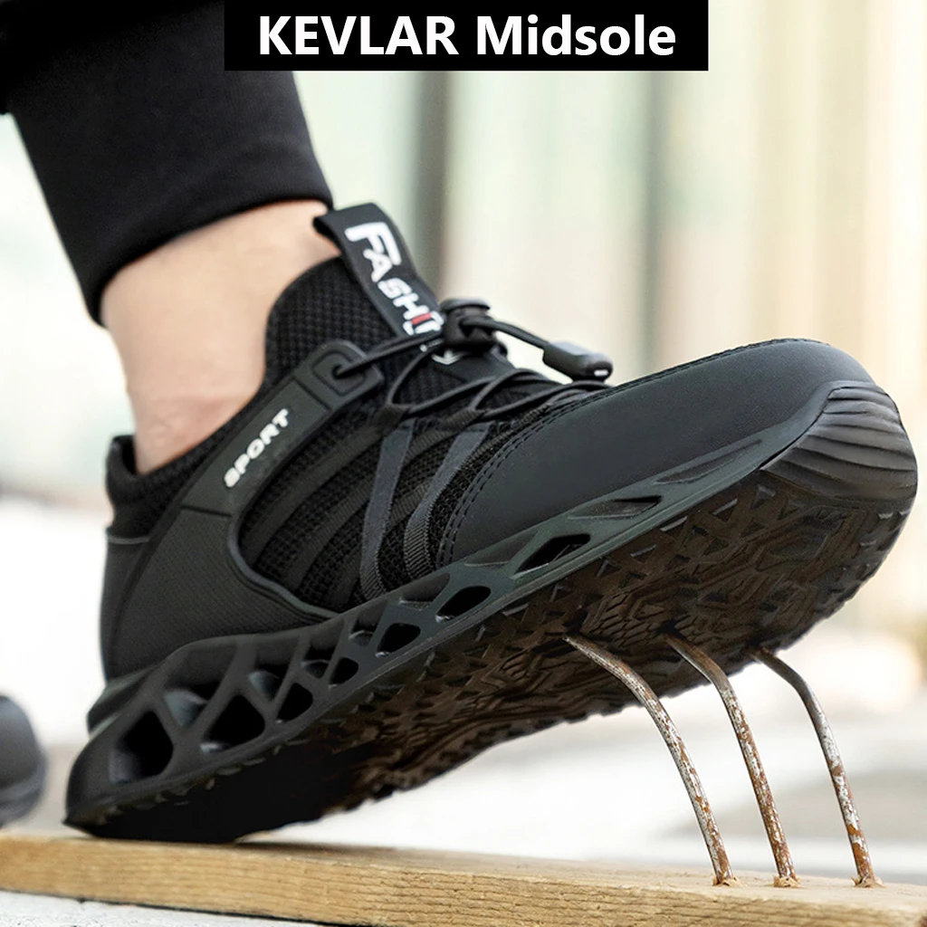 Breathable Super Soft Steel Toe Safety Shoe for Men Women Work Shoes Slip-Resistant Industrial Construction Work Shoes For Man