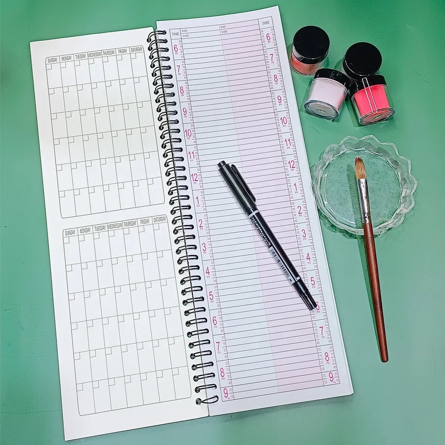2022 high quality thick page 15 Minute Intervals Durable weekly appointment book and planner