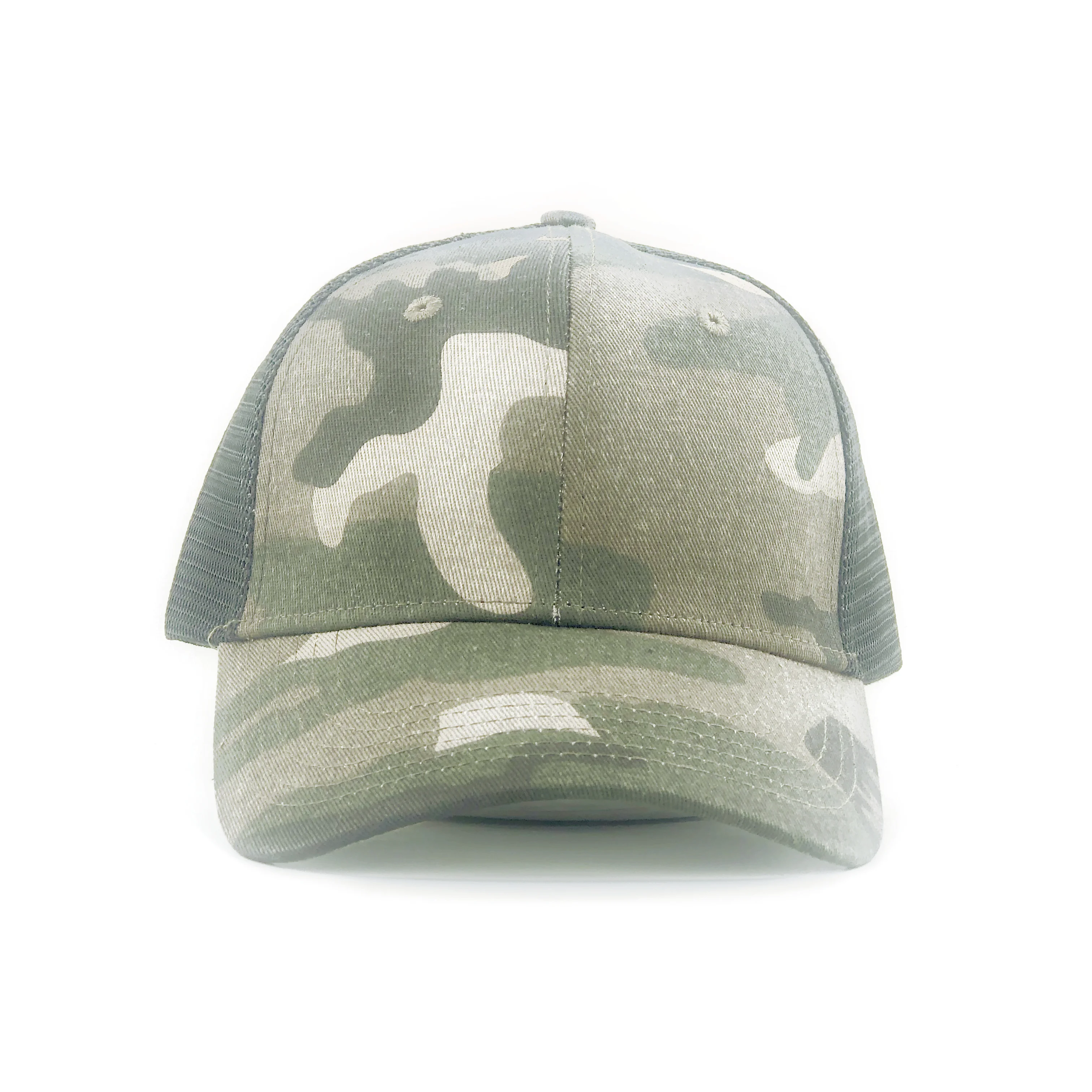 Fashion 5 panel camouflage color gorras mesh trucker caps hats mens custom printing