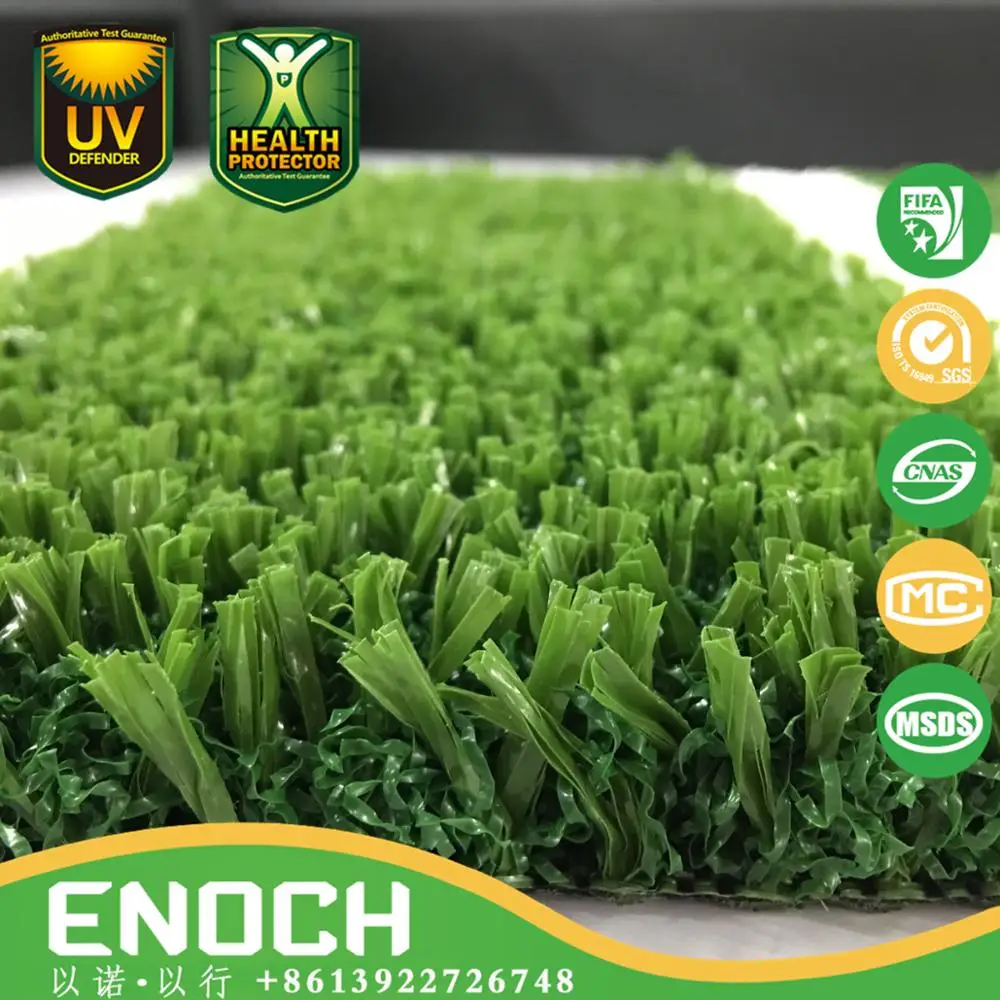 ENOCH High quality 25mm 30mm non-infill football grass cesped artificial turf for soccer courts