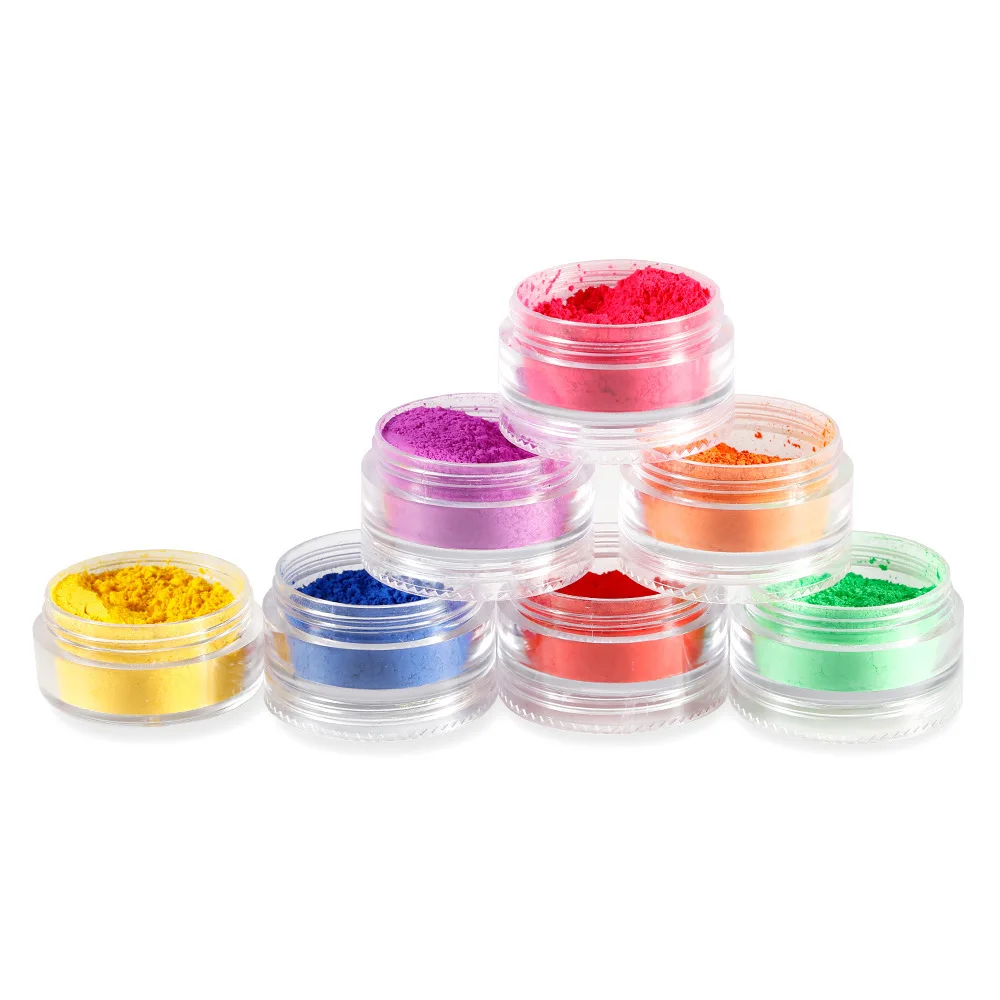 Nail art 7-color set series fluorescent toner set painted laser glue phototherapy nail bright wholesale glitter eyeshadow