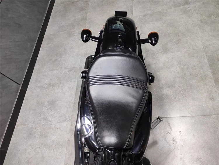 Motorcycle Black PU Leather Driver Front Rear Passenger Seat  For Harley 48 1200 883 2016-2020 XL883 2017 2018