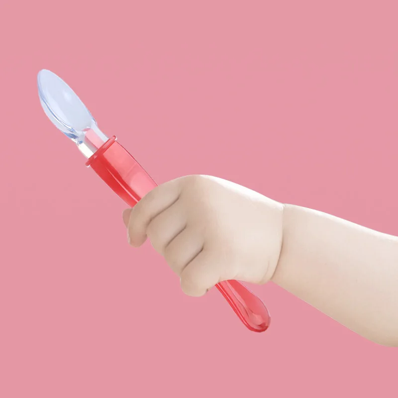 Anti-choke Non-toxic BPA Free Safe  Baby Infant Temperature Sensory Color Changing Spoon Thermochromic Heat Sensitive Spoon