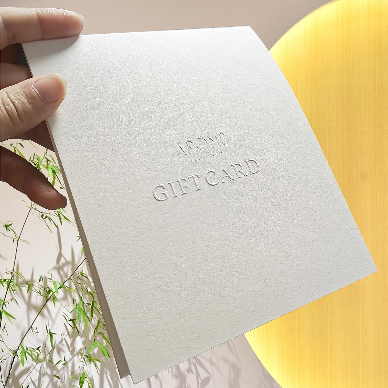 Customized cotton paper embossed logo soft feel thick cardboard logo raised paper cover folder envelope