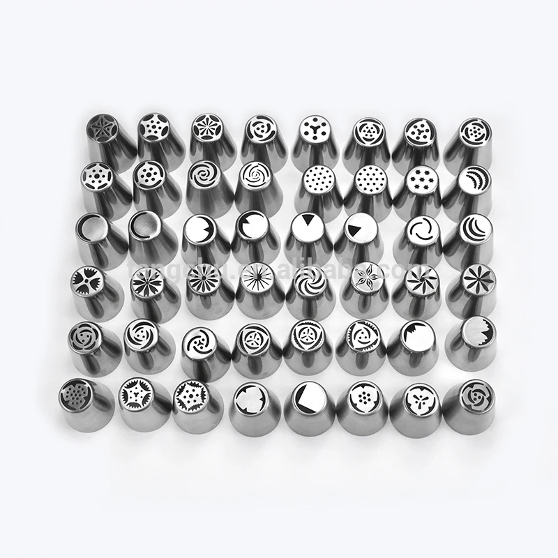 stainless steel Cake Tools Decorating Metal Nozzle Russian Icing Piping Nozzles Cake Decoration Tips icing piping tips