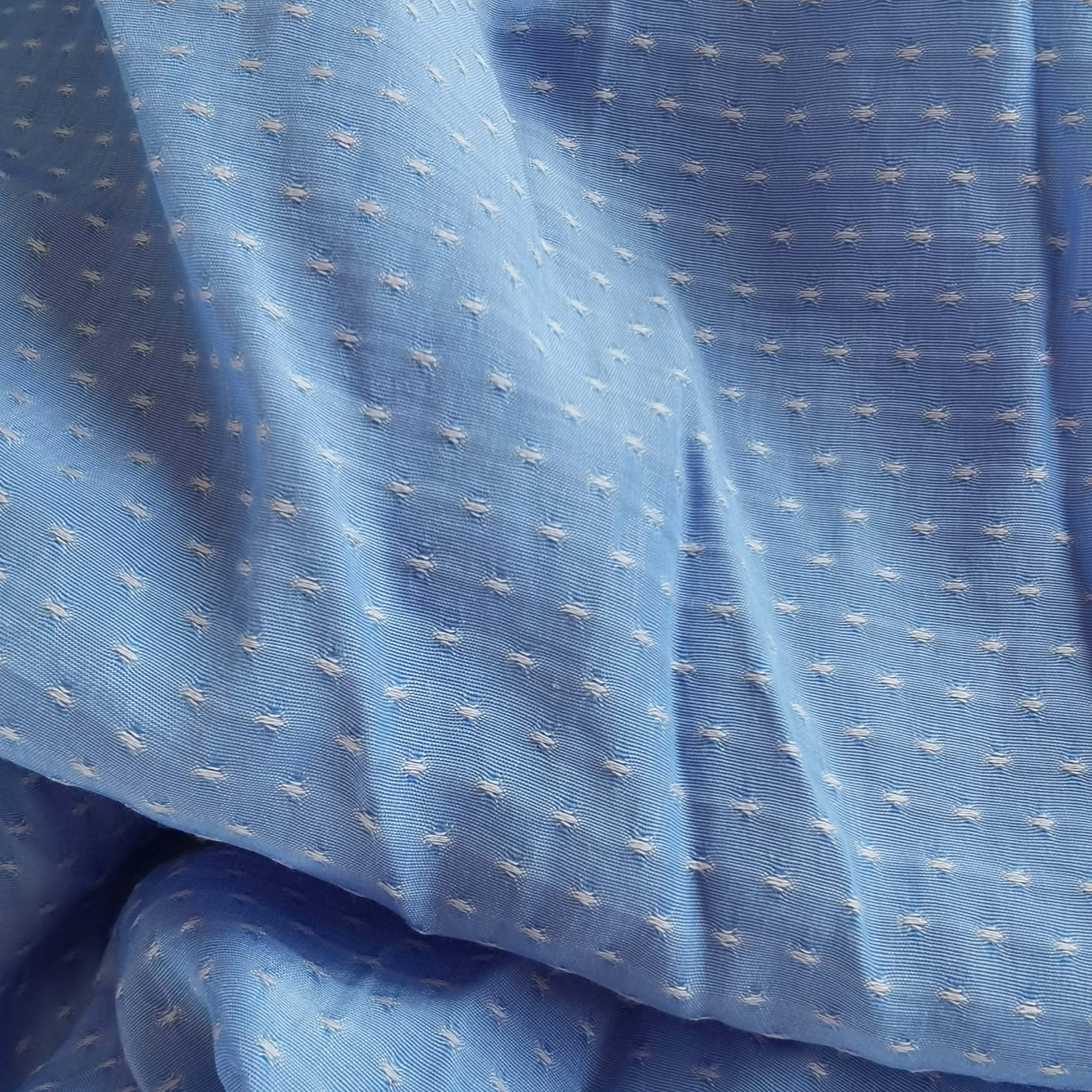 Polyerter/Rayon Fabric Dobby Star Fabric Babysbreath with soft hand-feel Cupro-like rayon fabric for women dress/clothes