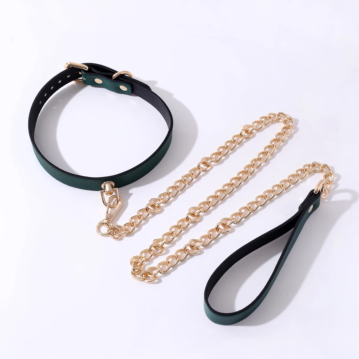 Texture SM Props Female Slave Training Leather Traction Collar Couple Flirting Role-playing Adult Sex Toys