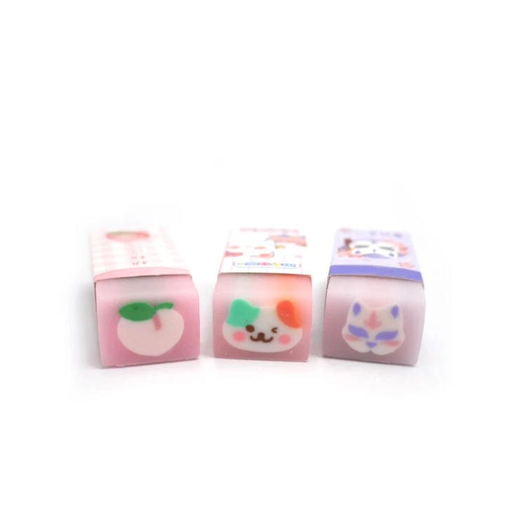 Hot customized eraser borrador kawaii cute school supplies wholesale girls eraser sets Unique Products For Stationary