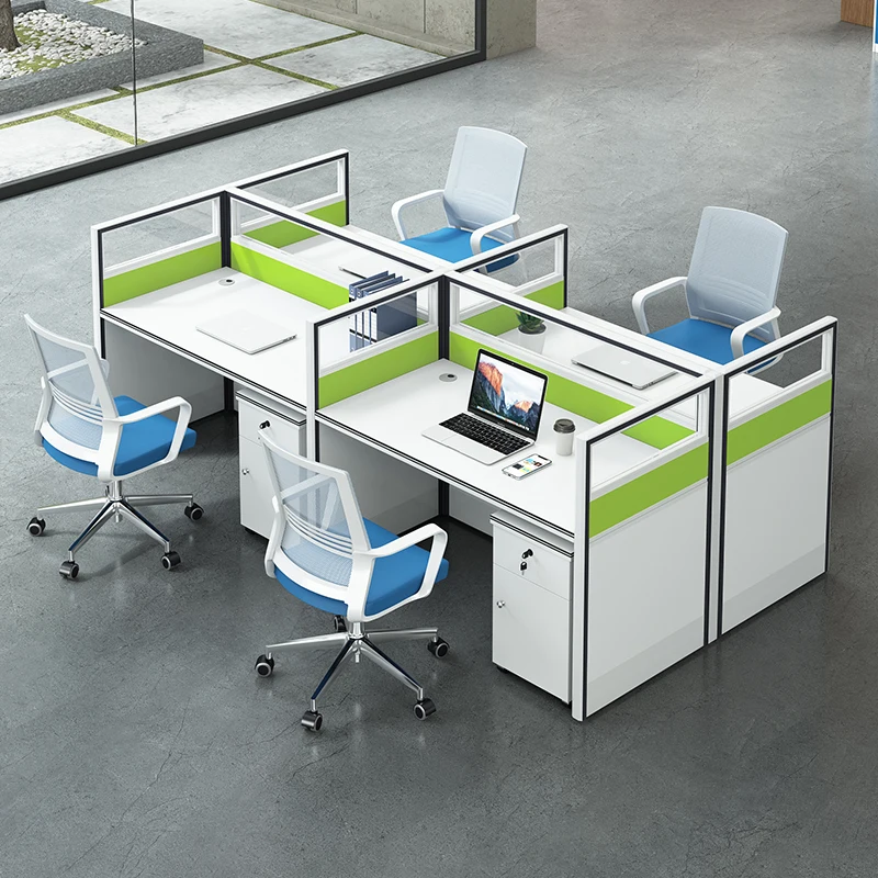 Деревянные офисные столы стол для персонала модульный открытая офисная Рабочая станция с выдвижным ящиком