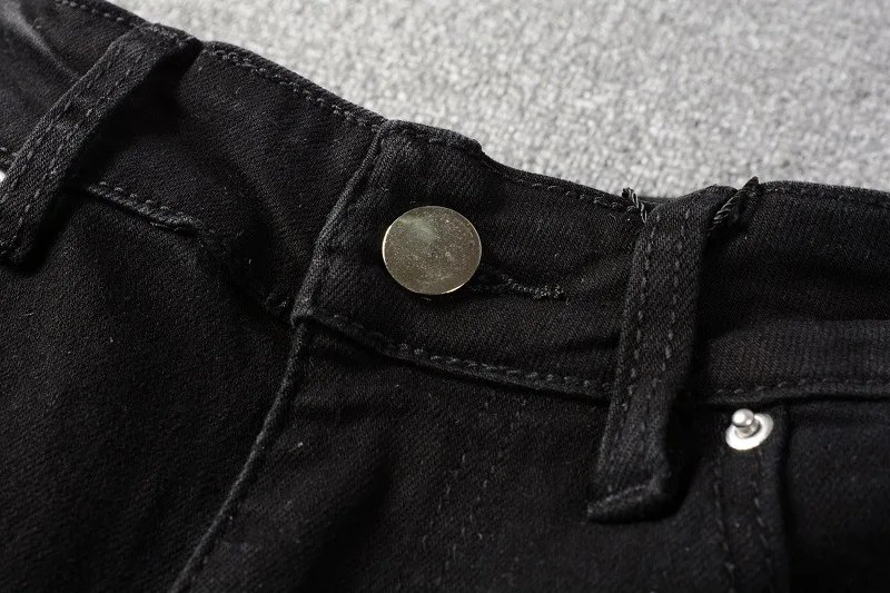 Designer famous brand Luxury clothing wholesale high waist cotton print denim jeans man