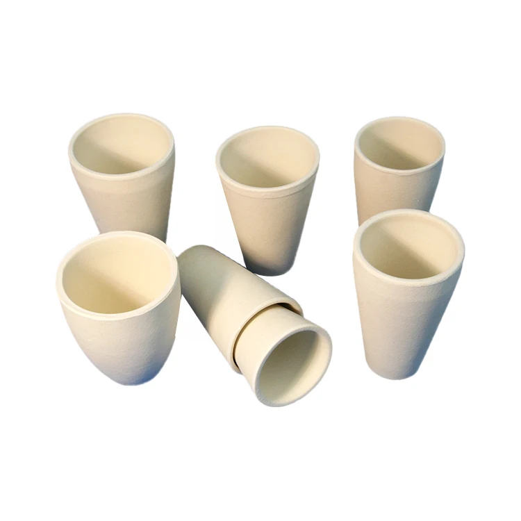 High temperature  cordierite mullite Ceramic White Moulding Refractory ceramic pot crucible
