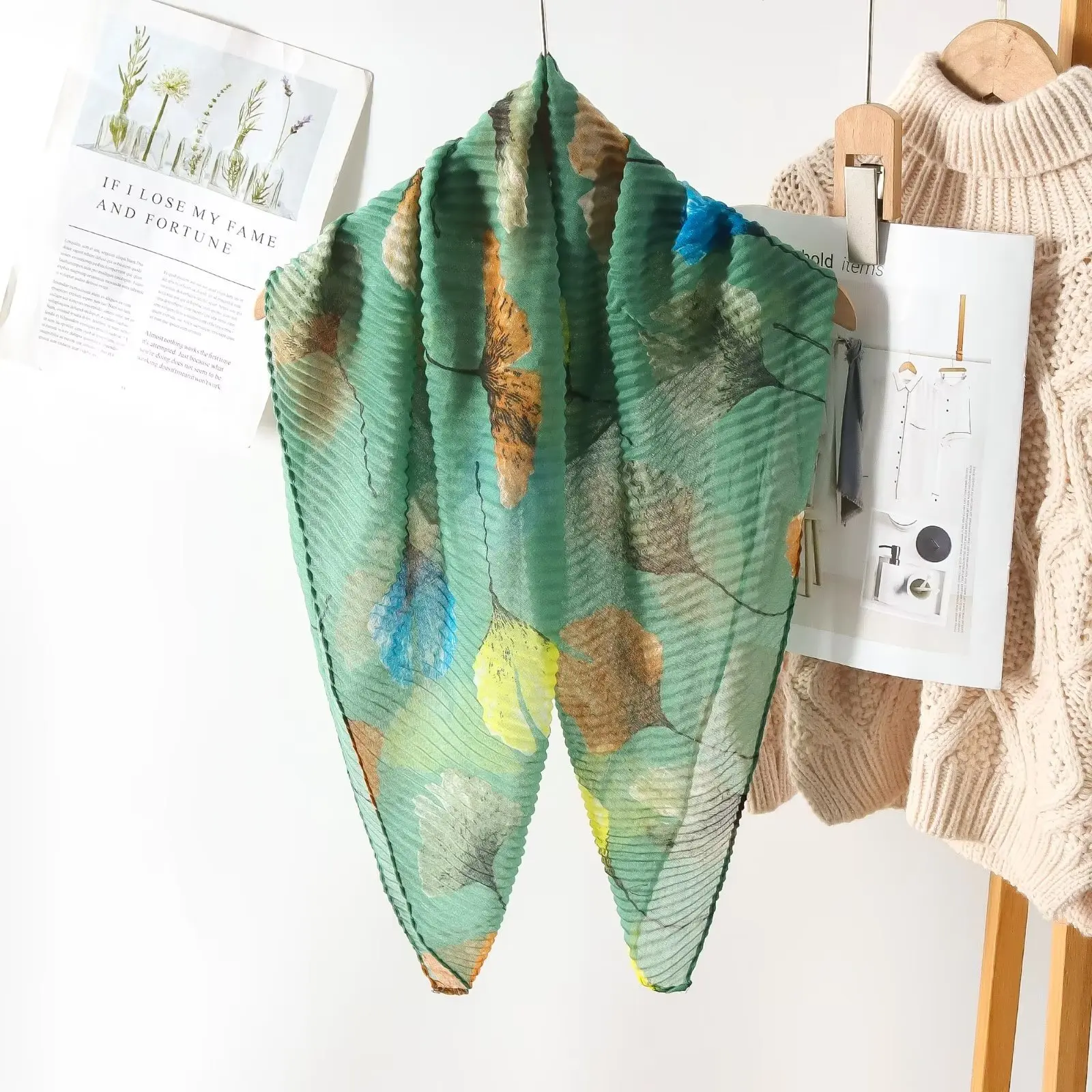 New Arrival Voile Cotton Scarf Lace Voile Printed Cotton Voile Scarf Manufacturer Square Cotton Pleated Scarf