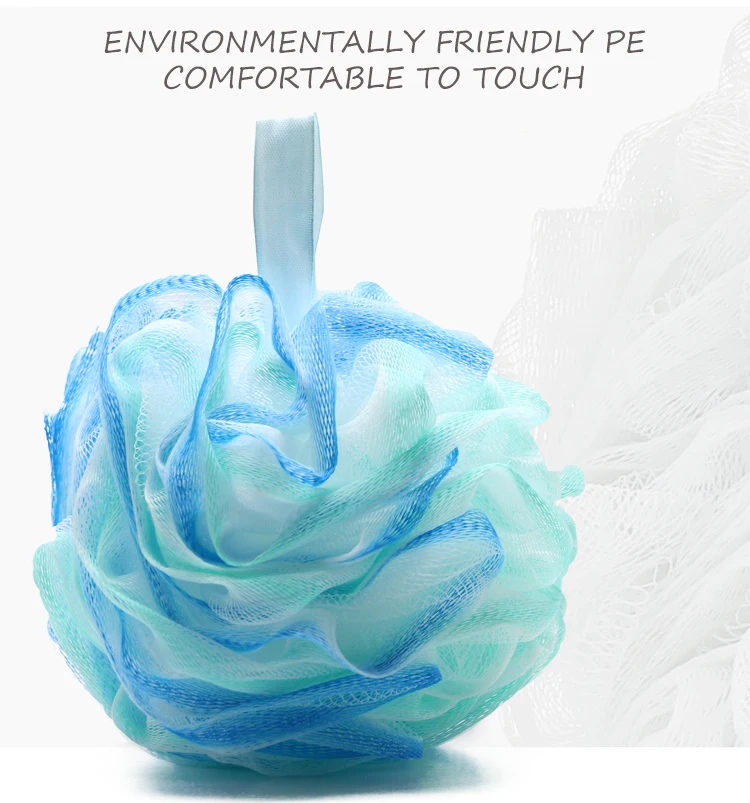 Eco Friendly Bath Shower Loofahs Sponge Exfoliating Body Scrubber 60G Pouf Bath Sponges