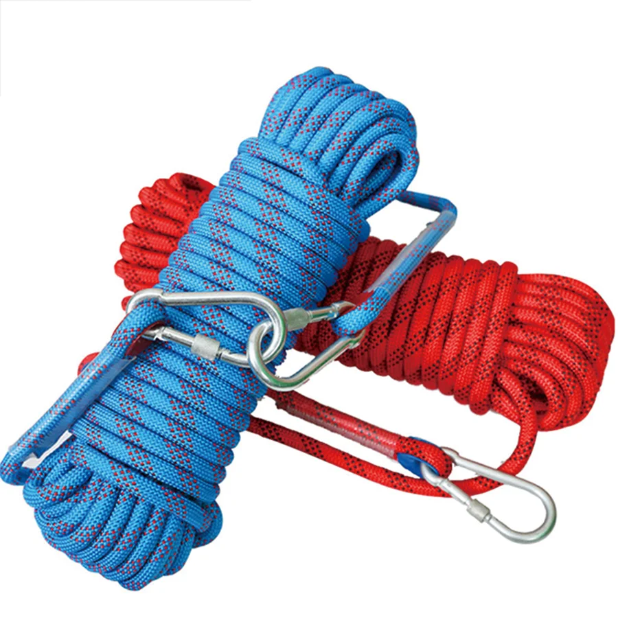 Customized Heavy Duty10mm 48 inner core Outdoor Wear Resistant Emergency Rescue Braided Rock Climbing Ropes