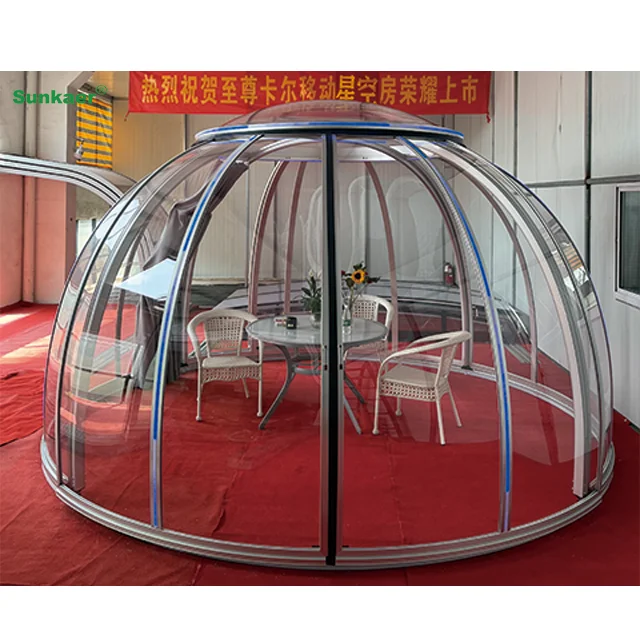 Good Price top aluminum OEM/ODM Prefab Dome House plastic round house Outdoor Polycarbonate tent plastic round house