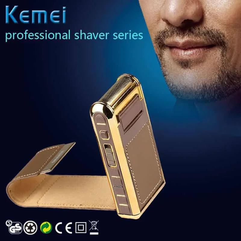 Kemei Km-5500 перезаряжаемая аккумуляторная электробритва для мужчин с двойным лезвием возвратно-поступательным движением бороды бритва уход за лицом