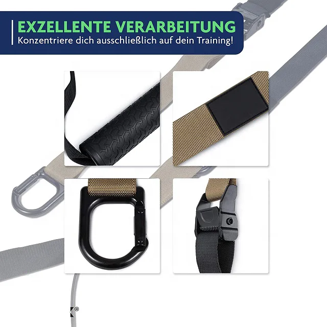 Wellshow Sport Suspension Straps Bodyweight Suspension Sling Trainer System Kit For Home Fullbody Workout