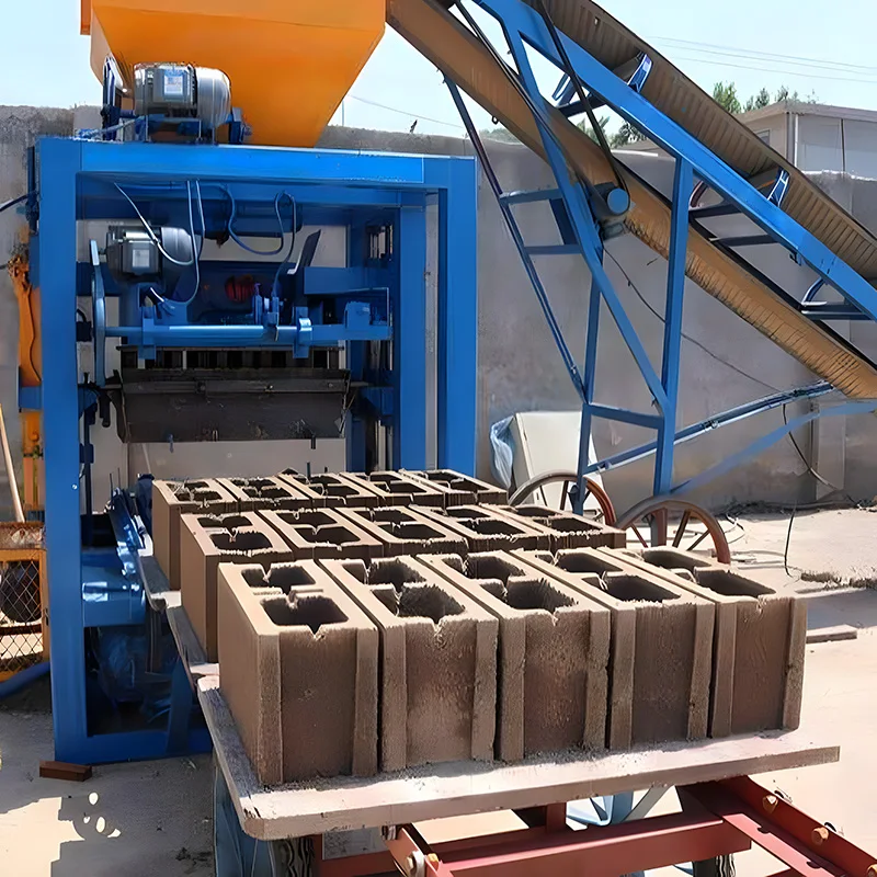 Cheap Qt4 - 24 Semi Automatic Hollow Block Making Machine Interlocking Cement Brick Making Machinery