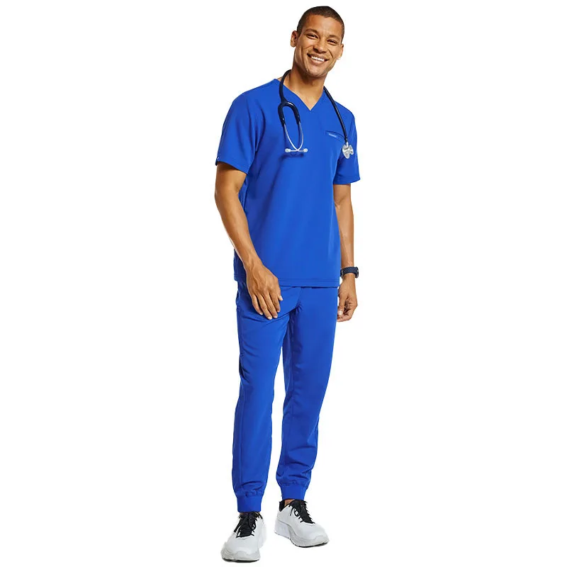 Nursing Scrubs Uniforms Stylish Sets Men Navy Blue Scrub Sets Plus Size Hospital Uniform for Men
