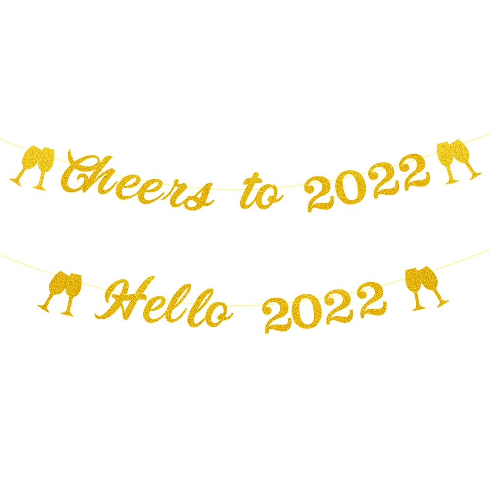 New year party supplies 2022 year happy new year banner for decoration