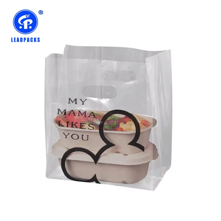 Factory price wholesale cheap custom logo printed ldpe hdpe plastic die cut carrier shopping packaging bags