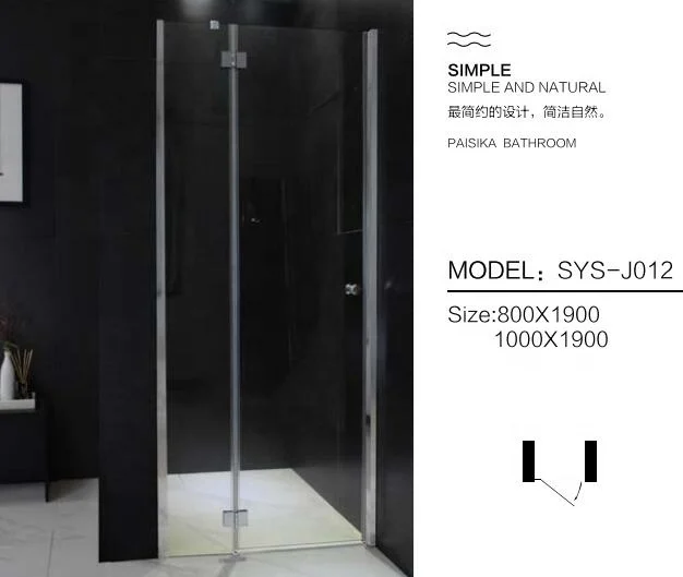 One-shaped shower stall for bathroom partition,single hinged glass door open freely,Vogue design, CE certificated