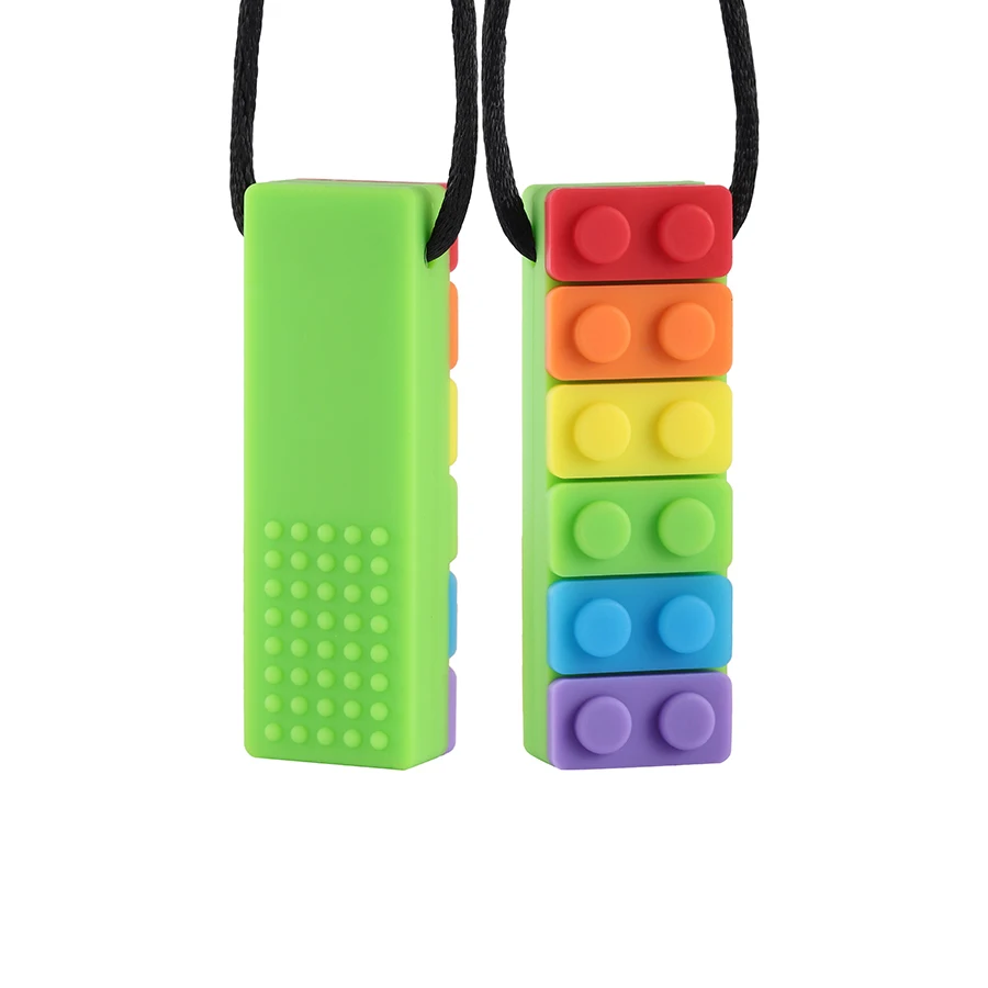 Babys Silicone Teether Kids Colorful Toys Christmas Teethers Autism Sensory Chew Oral Motor Therapy Tools Teething Necklace