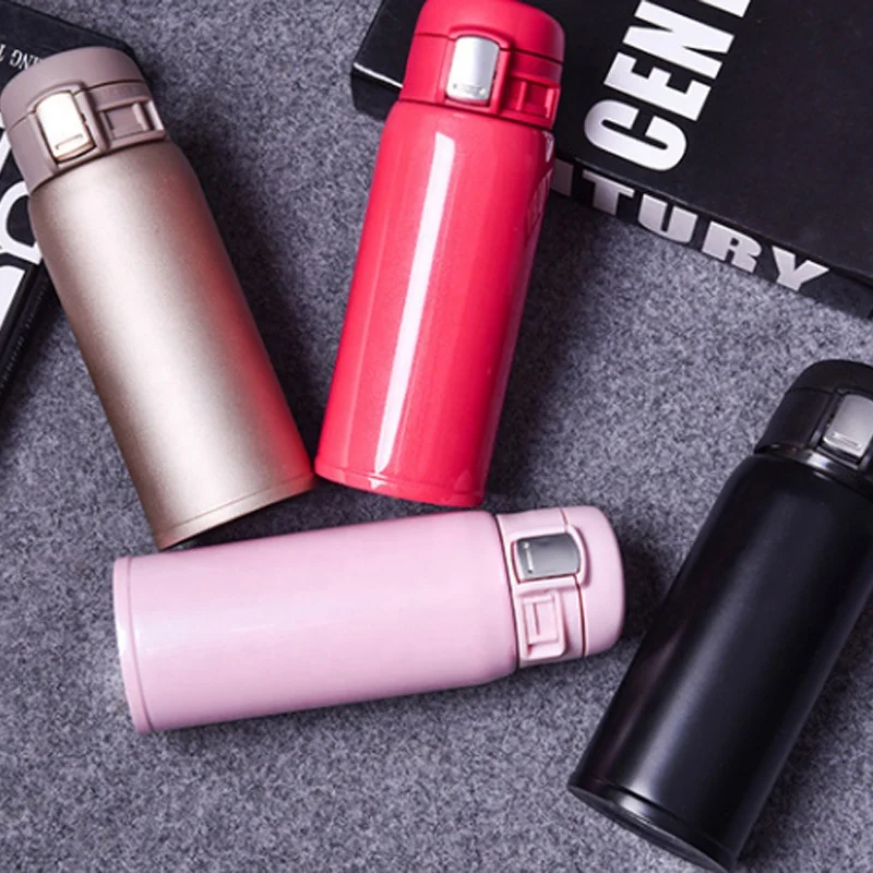 Customize 500ml White Nordic Smart Thermal Water Bottle Stainless Steel Vacuum Flask